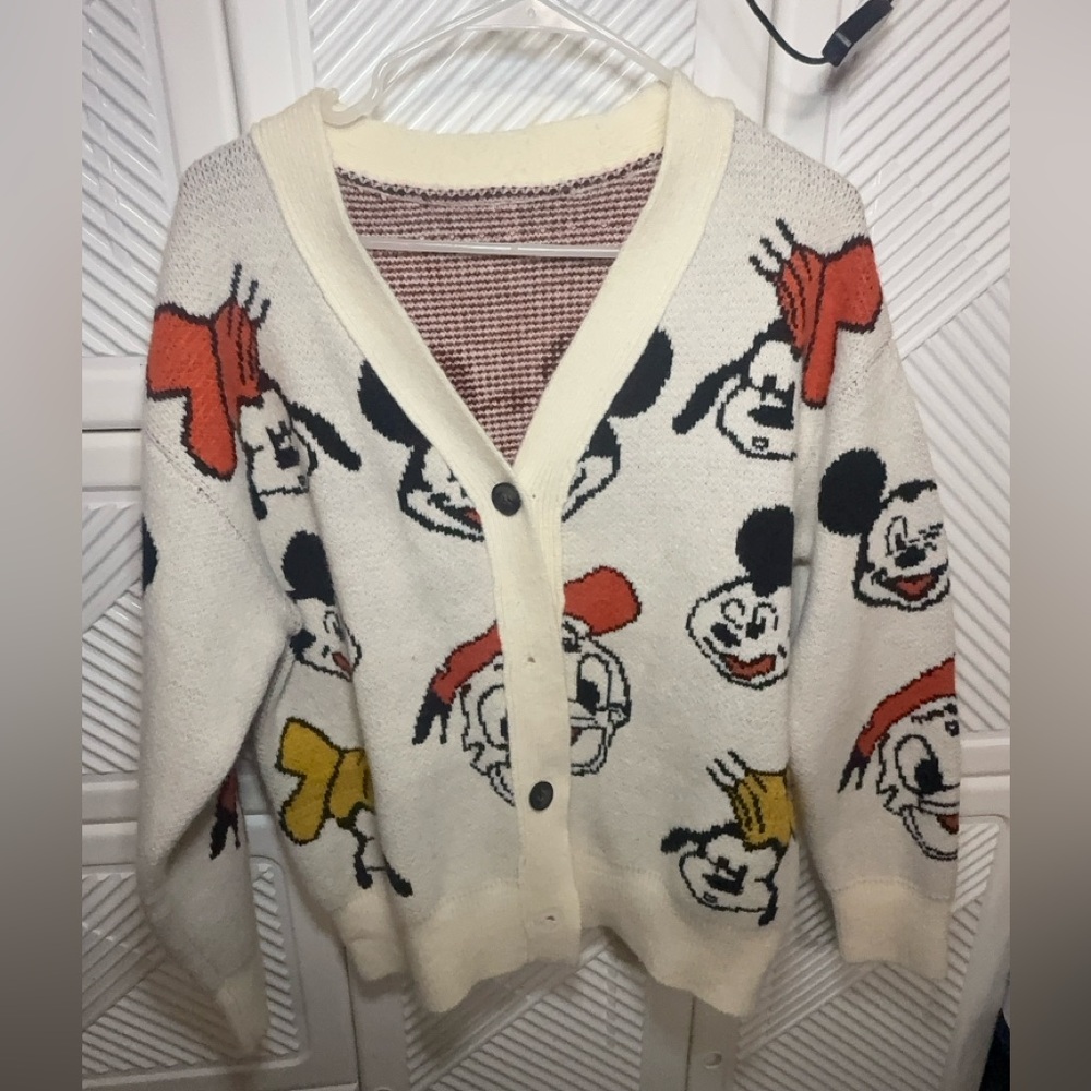 Disney Women's Cream Cardigan with Character Design